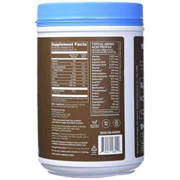 Vital Protein Collagen Peptides, Pasture Raised, Grass Fed, Paleo Friendly, Gluten / Zero Sugar Dairy Free, Chocolate, 32.56 Oz