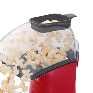 Presto Poplite Hot Air Popcorn Popper, 18 Cups in Red