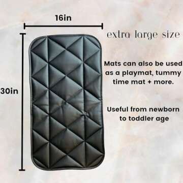 Stylish Vegan Leather Diaper Changing Mat for Babies