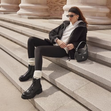 DREAM PAIRS Lace-up Combat Boots for Women - Stylish and Comfortable