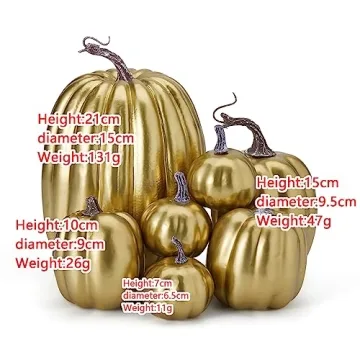 Halloween Artificial Foam Pumpkins Fall Decor Assorted Sizes