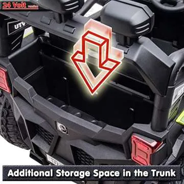 sopbost 24V 7Ah Ride On Toy with Remote Control for Kids Battery Powered Electric Car 4WD Ride On Truck 4 Wheeler with EVA Tires Wheels, Music Play, Green