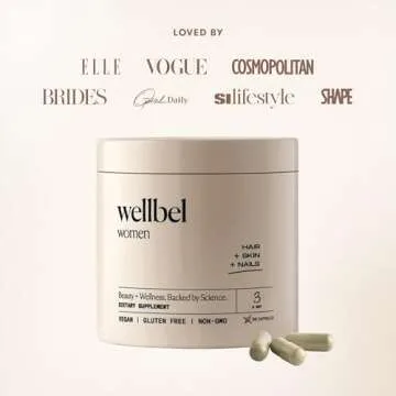 WELLBEL Women Clean Supplement for Hair, Skin, and Nails, Vegan, Gluten Free and Non GMO 90 Count (3 Pack)