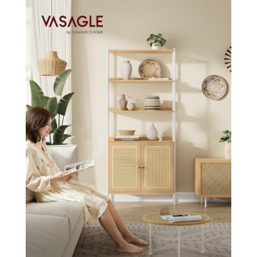 VASAGLE 6-Tier Bookcase with Boho Charm and Style