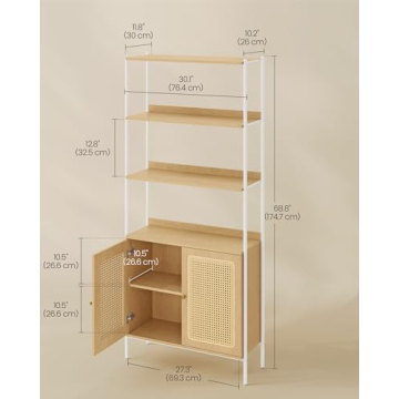 VASAGLE 6-Tier Bookcase with Boho Charm and Style