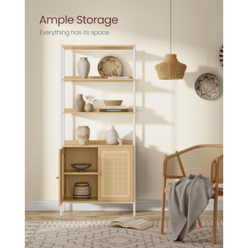 VASAGLE 6-Tier Bookcase with Boho Charm and Style