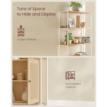 VASAGLE 6-Tier Bookcase with Boho Charm and Style