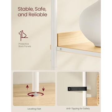 VASAGLE 6-Tier Bookcase with Boho Charm and Style