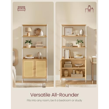 VASAGLE 6-Tier Bookcase with Boho Charm and Style