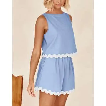 PRETTYGARDEN Women's Cropped Tank High Waist Shorts Set