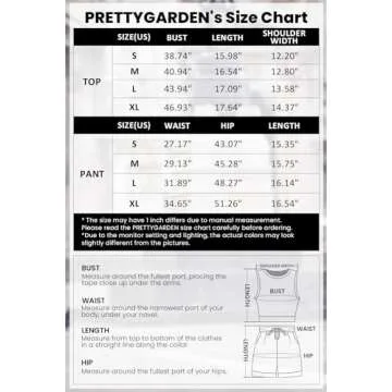 PRETTYGARDEN Women's Cropped Tank High Waist Shorts Set