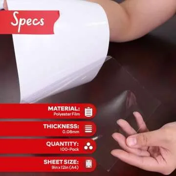 XFasten Self-Adhesive Laminating Sheets, 9 x 12 Inches (100-Pack)