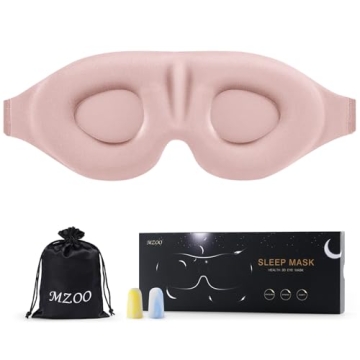 MZOO Sleep Eye Mask for Side Sleeper Men Women - Zero Eye Pressure 3D Night Blindfold