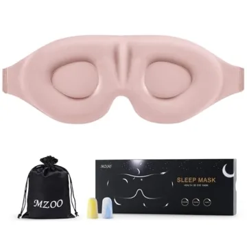 MZOO Sleep Eye Mask for Side Sleeper Men Women - Zero Eye Pressure 3D Night Blindfold