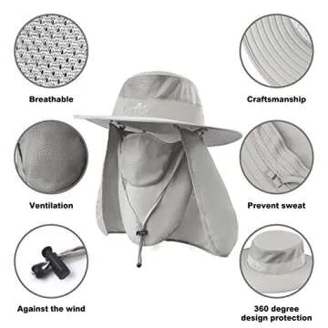 Fishing Hat with UPF 50+ Sun Protection for All Outdoor Activities