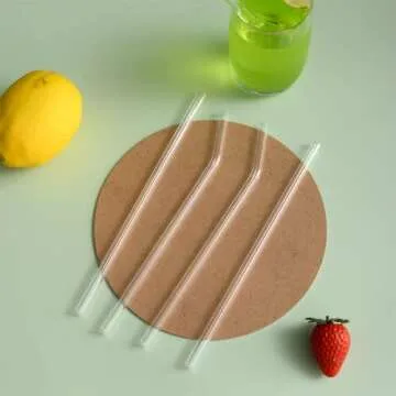 YAOSHENG Eco-Friendly Reusable Glass Drinking Straws