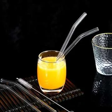 YAOSHENG Eco-Friendly Reusable Glass Drinking Straws