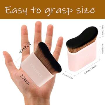 VNIHTT Self Tanner Brush - Ultimate Kabuki Applicator for Tanning and Makeup
