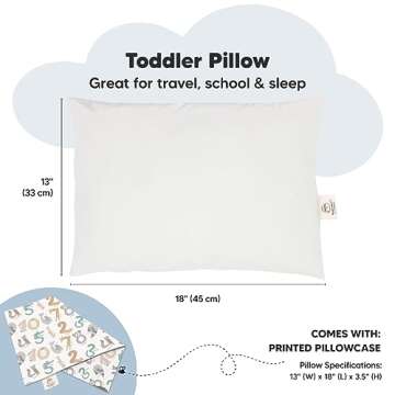 Organic Cotton Toddler Pillow for Comfortable Sleep