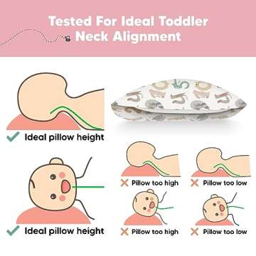 Organic Cotton Toddler Pillow for Comfortable Sleep