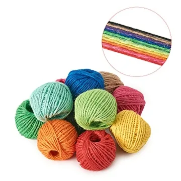 Colorful Natural Jute String for Crafting and Gardening