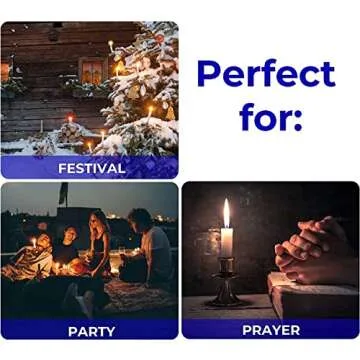 Dinil Spell & Chime Candles - 40 Elegant Black Taper Candles