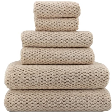 YTYC Towels Set of 6 Quick Dry Extra Large Microfiber Bath Towels 29x59 Inch