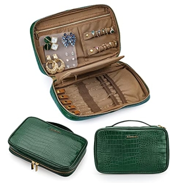 Alameda Crocodile Grain Leather Jewelry Organizer - Travel in Style