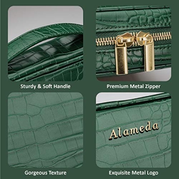 Alameda Crocodile Grain Leather Jewelry Organizer - Travel in Style