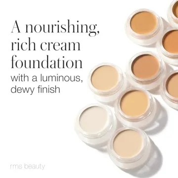 RMS Beauty UnCoverup Cream Foundation - Medium to Full Coverage Foundation Makeup, Dewy Foundation Full Coverage Make Up, Hydrating Foundation Skin Tint with Buriti & Coconut Oil, Face Makeup Products