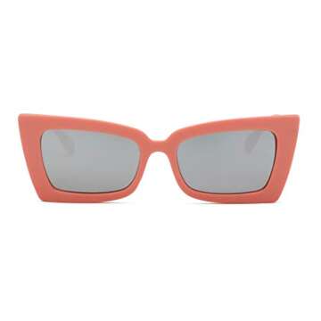 MRJHS Vintage Sunglasses for Women Cat Eye Sunglasses Retro Square Frame Eyewear UV400 Protection Fa...