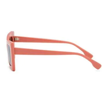 MRJHS Vintage Sunglasses for Women Cat Eye Sunglasses Retro Square Frame Eyewear UV400 Protection Fashion(Pink)