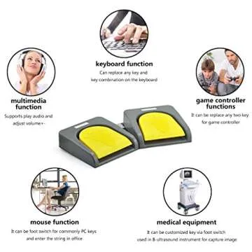 iKKEGOL USB Double Foot Switch Custom Game Pedal