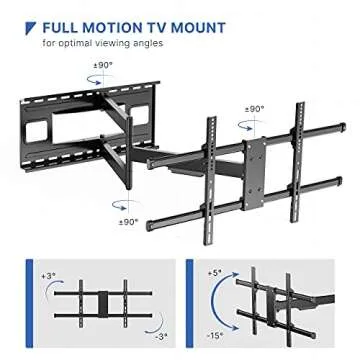 Slim Long Arm TV Wall Mount for 43-80 Inch TVs