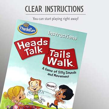 Think Fun Heads Talk Tails Walk Preschool Toy and Game for Boys and Girls Age 3 and Up - A Silly Game of Sounds and Movement,Multi,44001860