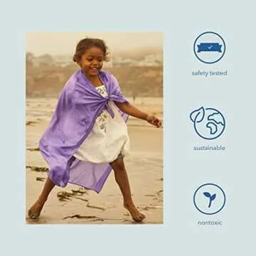 Sarah's Silks Purple Playsilk - 100% Silk, Montessori and Waldorf Toys, Bright Colored Play Scarves for Toddlers to use for Pretend Play