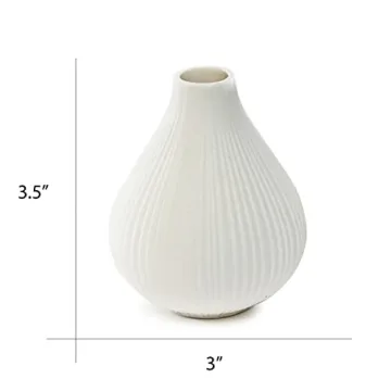 Chive Frost Ceramic Flower Vase Set of 6 for Stylish Decor