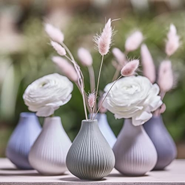Chive Frost Ceramic Flower Vase Set of 6 for Stylish Decor