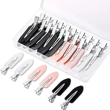 Gingbiss 20 Pcs No Bend Hair Clips, No Crease Hair Clips Curl Pin Clips with Storage Box for Hairsty...