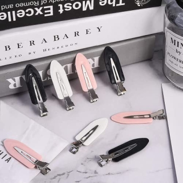 Gingbiss 20 Pcs No Bend Hair Clips, No Crease Hair Clips Curl Pin Clips with Storage Box for Hairstyle Bangs Waves Makeup Application