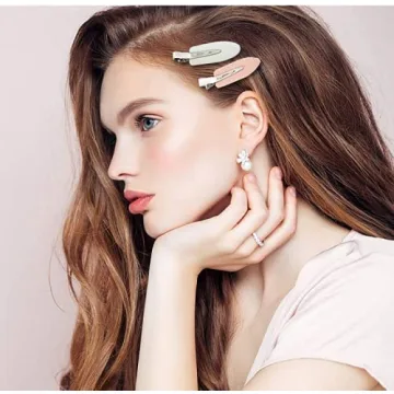 Gingbiss 20 Pcs No Bend Hair Clips, No Crease Hair Clips Curl Pin Clips with Storage Box for Hairstyle Bangs Waves Makeup Application