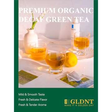 GLDNT Organic Decaf Green Tea Bags - 100 Count