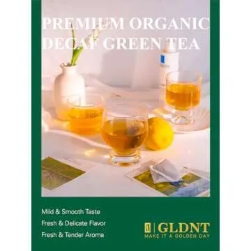 GLDNT Organic Decaf Green Tea Bags - 100 Count