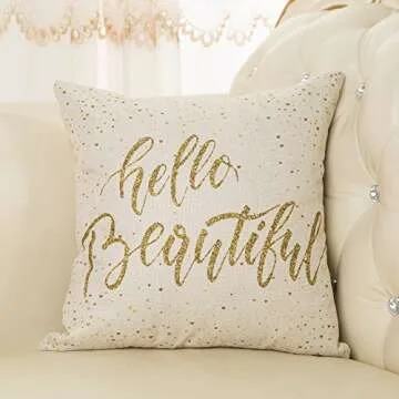 Fjfz Girl Nursery Decorative Throw Pillow Covers - Stylish & Motivational