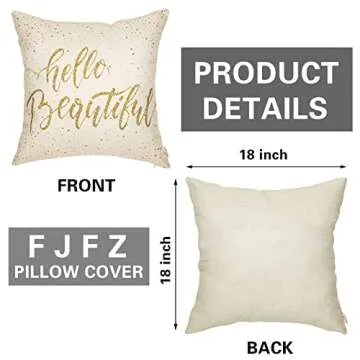 Fjfz Girl Nursery Decorative Throw Pillow Covers - Stylish & Motivational