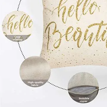 Fjfz Girl Nursery Decorative Throw Pillow Covers - Stylish & Motivational