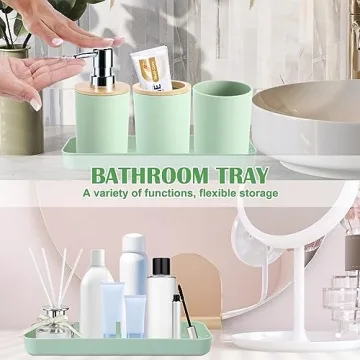 Stylish iMucci 9-Piece Pastel Green Bathroom Set