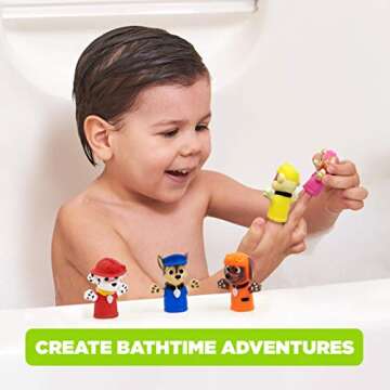 Nickelodeon Paw Patrol Finger Puppets - Party Favors, Educational, Bath Toys, 1st Gen, 5 Count (Pack...