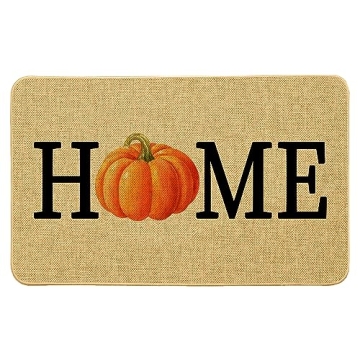DAGAHE Hello Fall Home Door Mat, Seasonal Welcome Mat Autumn Harvest Pumpkin Floor Mats Fall Thanksg...