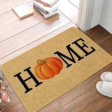 DAGAHE Hello Fall Welcome Mat – Autumn Pumpkin Design